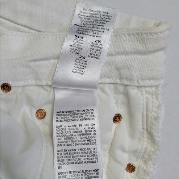 Mother The Looker Crop 31 White Skinny Denim - Picture 9 of 12